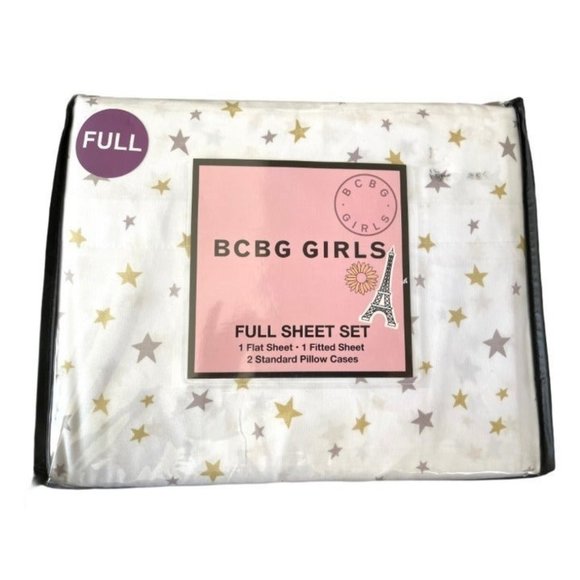 BCBG Girls Stars Full 4pc Sheet Set - Picture 3 of 9